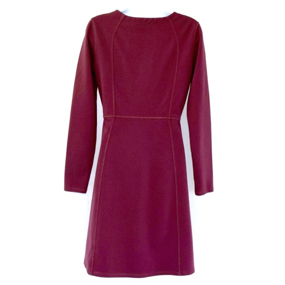 ATHLETA Whereupon V-neck Dress Long Sleeve Chianti - Picture 1 of 5